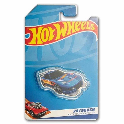 Wyspy Salomona: Hot Wheels 24/Seven kolorowana 1 uncja Srebra 2025 Proof Shaped Coin na Arena.pl