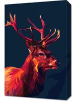 Obraz 40x60cm Jeleń w Geometrii