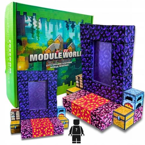 KLOCKI MAGNETYCZNE SZEŚCIANY ZESTAW 32 KLOCKÓW + 1 LUDZIK BLOKI 3D PIKSELE na Arena.pl