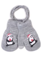 Rękawiczki dziewczęce jednopalczaste ze sznurkiem dotykowe 16 cm YOCLUB