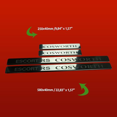 Listwa progowa FORD ESCORT MK5 ESCORT RS Stal nierdzewna 304 połysk 4szt na Arena.pl