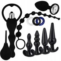 MEGA ZESTAW ANALNY DLA WYMAGAJĄCYCH KORKI MIX WIBRATOR GRUSZKA DO LEWATYWY