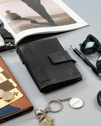 skórzany portfel męski w stylu retro - rovicky na Arena.pl