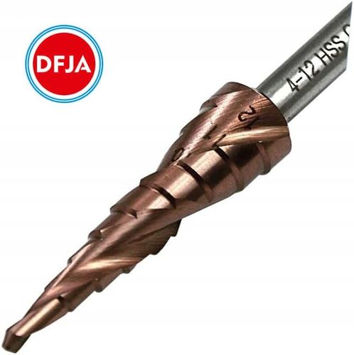 WIERTŁA KOBALTOWE STOPNIOWE STOŻKOWE DO METALU STALI ZESTAW HSS CO/M35 na Arena.pl