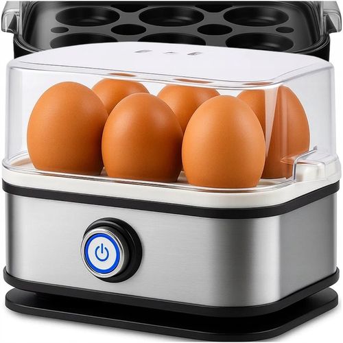 JAJOWAR AUTOMAT DO GOTOWANIA JAJEK OMLETU 6 JAJEK 200W ZESTAW Z MIARKĄ na Arena.pl