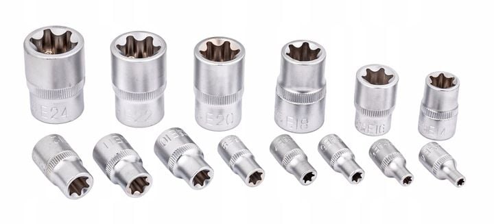 KLUCZE NASADOWE TORX E4-E24 NASADKI TORKS wew 14el zdjęcie 8