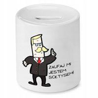 Skarbonka Prezent Dla Sołtysa Zaufaj Mi Jestem Z Nadrukiem Ze Zdjęciem