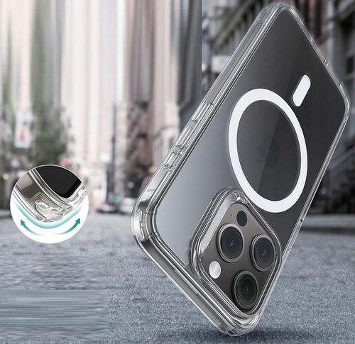 Etui Do iPhone 15 PRO MAX +Szkło 9H WZMACNIANE 360° do MAGSAFE CLEAR CASE na Arena.pl