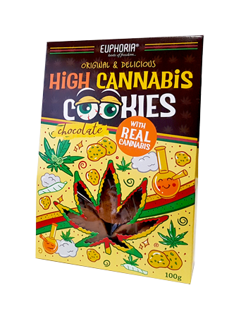 Ciastka konopne - EUPHORIA High Cannabis Choco 100g zdjęcie 1