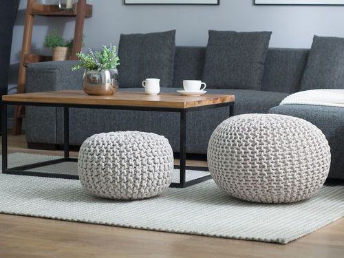 Puf 40 x 25 cm jasnoszary CONRAD na Arena.pl