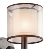 Rustykalna LAMPA ścienna Lacey KL-LACEY1-MB Elstead KICHLER metalowa OPRAWA retro kinkiet brązowa biała