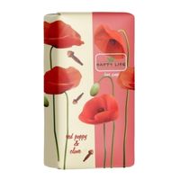 HAPPY LIFE Mydło toaletowe Czerwony mak i Goździk 180g