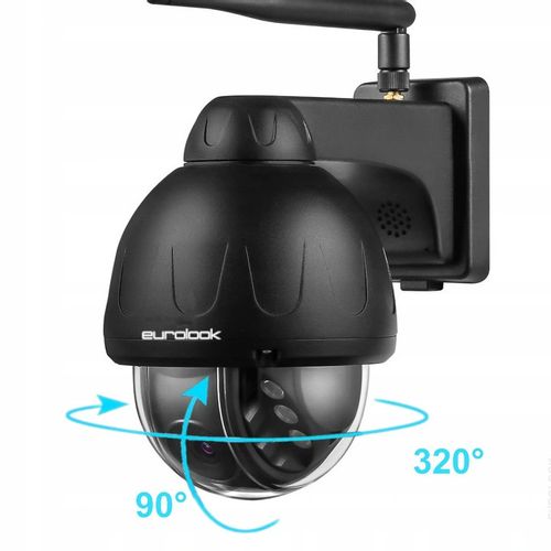 Kamera WiFi IP SMART Zewnętrzna Obrotowa 5MPx 5MP Czarna Metalowa Obudowa na Arena.pl