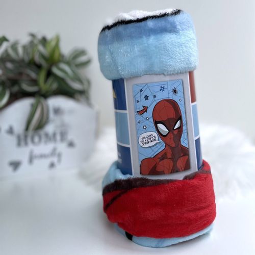 Koc flanelowy 100x150 Spiderman niebieski (coral) na Arena.pl