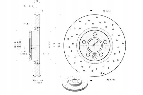 TARCZA HAM PRZOD 300X28 V XTRA BREMBO na Arena.pl