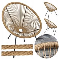 FOTEL OGRODOWY ACAPULCO PREMIUM NATURAL KRZESŁO NA OGRÓD BALKON TARAS XXL