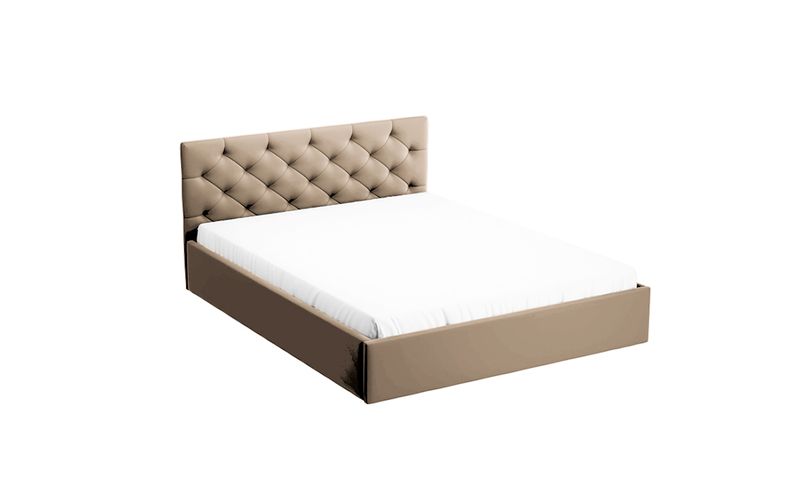 Beżowe łóżko tapicerowane SARA / R21 140x200 cm zdjęcie 1