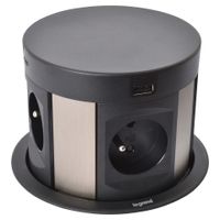 Kolumna gniazd do mebli 4X2P+Z, 2xUSB typ A+C przewód 2m Legrand 654980