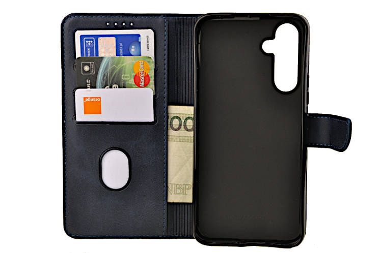 Etui portfel Wallet do Samsung Galaxy A34 5G granatowy zdjęcie 3