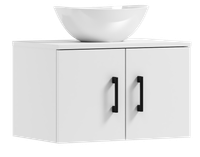 Szafka łazienkowa wisząca MARKUS 60 biała z umywalką Eliza B (W2)
