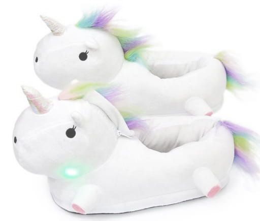 Świecące buty kapcie papcie jednorożec 35-41 LED zdjęcie 1