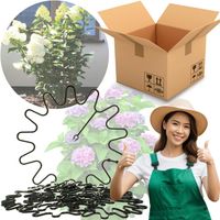 OBEJMA DO HORTENSJI ROŚLIN KWIATÓW RÓŻ TRAWY CZARNA PODPORA RING 10 SZTUK