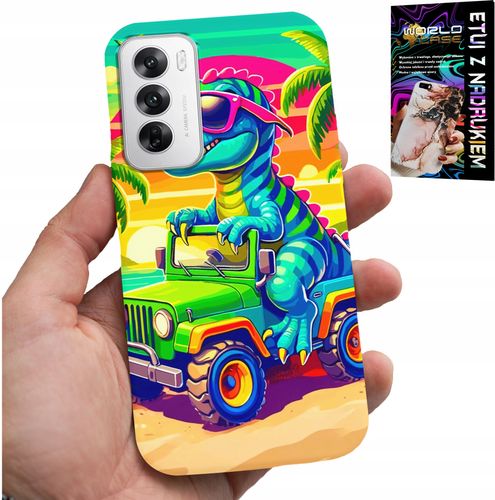 ETUI DO OPPO RENO12 5G - DINOZAUR W CIĘŻARÓWCE WZORY DLA DZIECI na Arena.pl