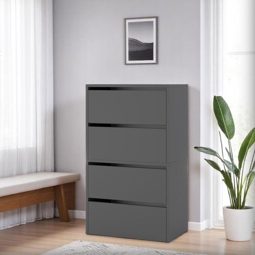 Szafka Na Buty Półka Stojak Regał Loft Na Obuwie Do Przedpokoju 60cm Szary na Arena.pl