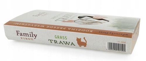 TRAWA DLA KOTA W POJEMNIKU GĘSTA ODKŁACZAJĄCA KOCI PRZYSMAK SMAKOŁYK 4x100G na Arena.pl