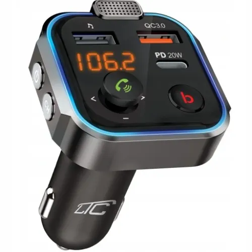 TRANSMITER FM BLUETOOTH SZYBKA ŁADOWARKA QC USB PD na Arena.pl