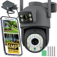PODWÓJNA KAMERA WIFI IP SMART ZEWNĘTRZNA OBROTOWA 6MPX APLIKACJA ULTRA HD