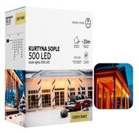 Zewnętrzna Kurtyna Świetlna 500 Ciepłe Białych Diod LED Sople Oświetlenie