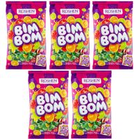Zestaw 5x Cukierki Bim Bom Roshen landrynki z nadzieniem owocowym 1 kg