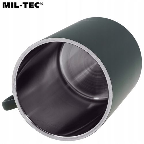 Kubek termiczny turystyczny MIL-Tec wojskowy nierdzewny 450 ml Zielony Oliv na Arena.pl