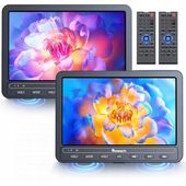 NAVISKAUTO 10,5" – Przenośny odtwarzacz DVD z 2 monitorami do samochodu