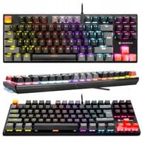 KLAWIATURA GAMINGOWA PRZEWODOWA PODŚWIETLANA MECHANICZNA DLA GRACZY LED
