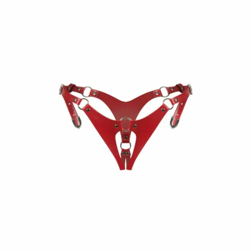 obsessive inferro string open crotch czerwony regulowany design s/m/l na Arena.pl