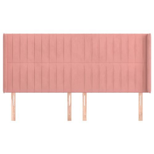 Zagłówek uszak, różowy, 163x16x118/128 cm, aksamit na Arena.pl