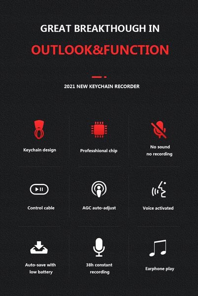 BRELOCZEK NA KLUCZE Z DYKTAFONEM -AKTYWACJA GŁOSEM zdjęcie 11