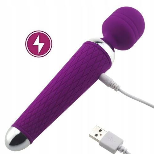 SILIKONOWY WIBRATOR, MOCNY MASAŻER ŁECHTACZKI, WAND - MEGA ORGAZM DO MASAŻU na Arena.pl