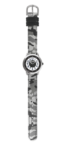 CLOCKODILE Świecący zegarek chłopięcy szary ARMY z wzorem kamuflażu na Arena.pl