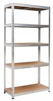REGAŁ METALOWY MAGAZYNOWY GARAŻOWY BIUROWY 875kg OCYNK 5 PÓŁEK MDF