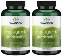 2x SWANSON Kozieradka Fenugreek 610mg 90 kaps CHOLESTEROL Trawienie JELITA