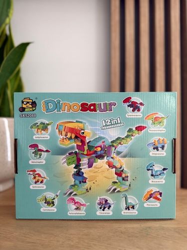 KLOCKI KONSTRUKCYJNE 12w1 DINOZAURY DINO ZABAWA KALENDARZ ADWENTOWY PREZENT na Arena.pl