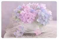 Podkładka mata dekoracyjna na stół tworzywo 43,5x28,5 cm drobne kwiatuszki