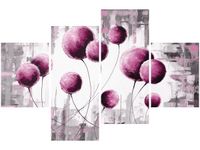 140CM 70 OBRAZ ABSTRAKCYJNE DMUCHAWCE FUKSJI ŚCIENNY