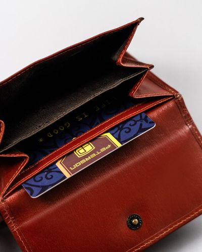 skórzany, średni portfel damski na zatrzask - peterson na Arena.pl