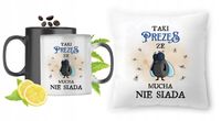 Dla Prezesa Zestaw Kubek Magiczny + Poduszka Z Nadrukiem Ze Zdjęciem