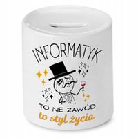 Dla Informatyka Skarbonka Na Urodziny Na Prezent Z Nadrukiem Ze Zdjęciem