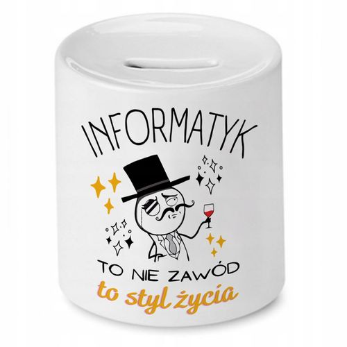 Dla Informatyka Skarbonka Na Urodziny Na Prezent Z Nadrukiem Ze Zdjęciem na Arena.pl